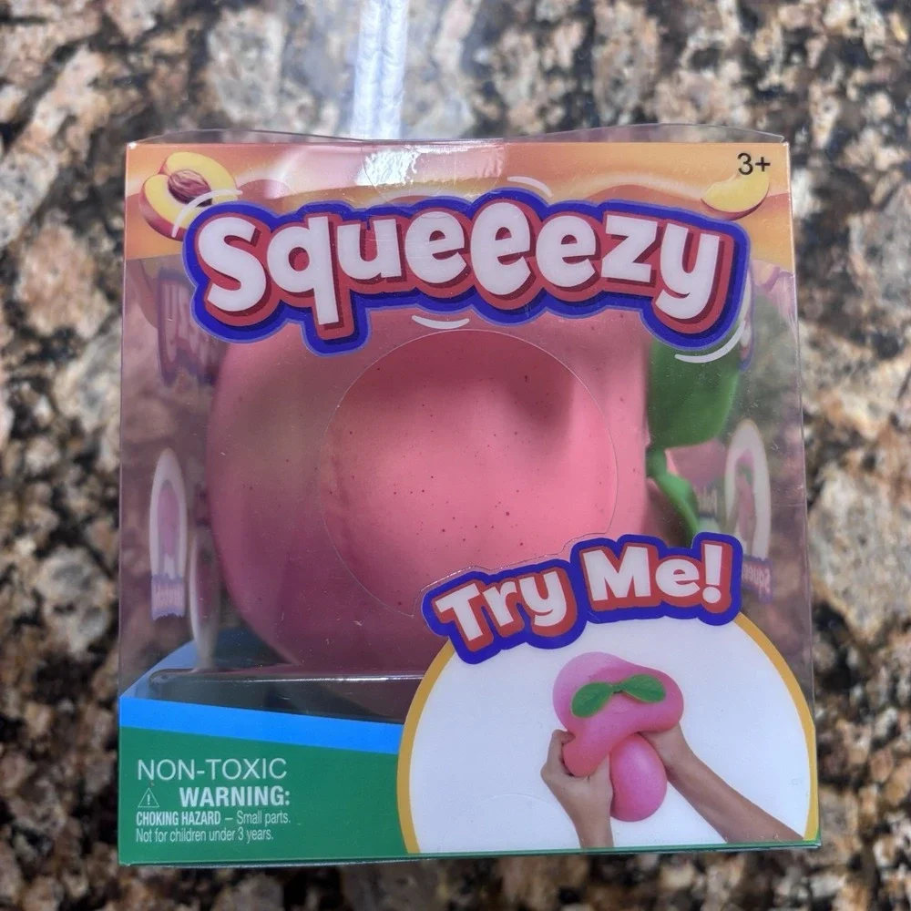 Sunny Days Squeeezy Jumbo Peach Squishy New
